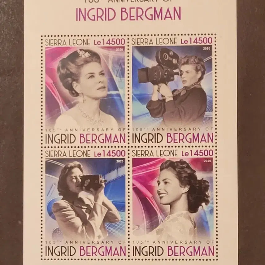 [BUNJANG] Ingrid Bergman 105th Anniversary Commemorative Stamp / 2020년 미국 할리우드의 전설 잉그리드버그만105번째 생일기념 우표105th Anniversary ofIngrid Bergman