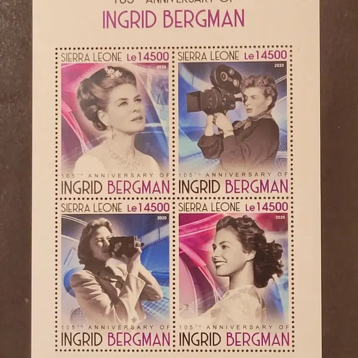 [BUNJANG] Ingrid Bergman 105th Anniversary Commemorative Stamp / 2020년 미국 할리우드의 전설 잉그리드버그만105번째 생일기념 우표105th Anniversary ofIngrid Bergman