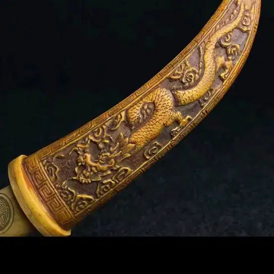 [BUNJANG] Water Buffalo Bone Decorative Dagger with Dragon Motif / 물소뼈 장식용 단검 용 문양