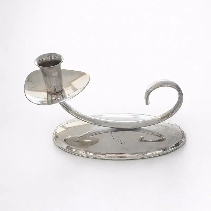 [BUNJANG] French Vintage Sheffield Plate Single Candlestick Holder / 프랑스 빈티지 실플 실버플레이트 촛대 캔들홀더 1구