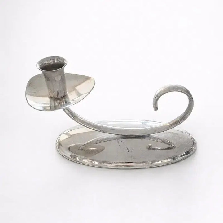 [BUNJANG] French Vintage Sheffield Plate Single Candlestick Holder / 프랑스 빈티지 실플 실버플레이트 촛대 캔들홀더 1구