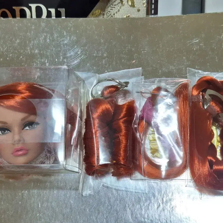 [BUNJANG] Popovy Dolls Headup Carroty Head &amp; Hairpiece Set / 포피파커 헤즈업 당근이 헤드 헤어피스