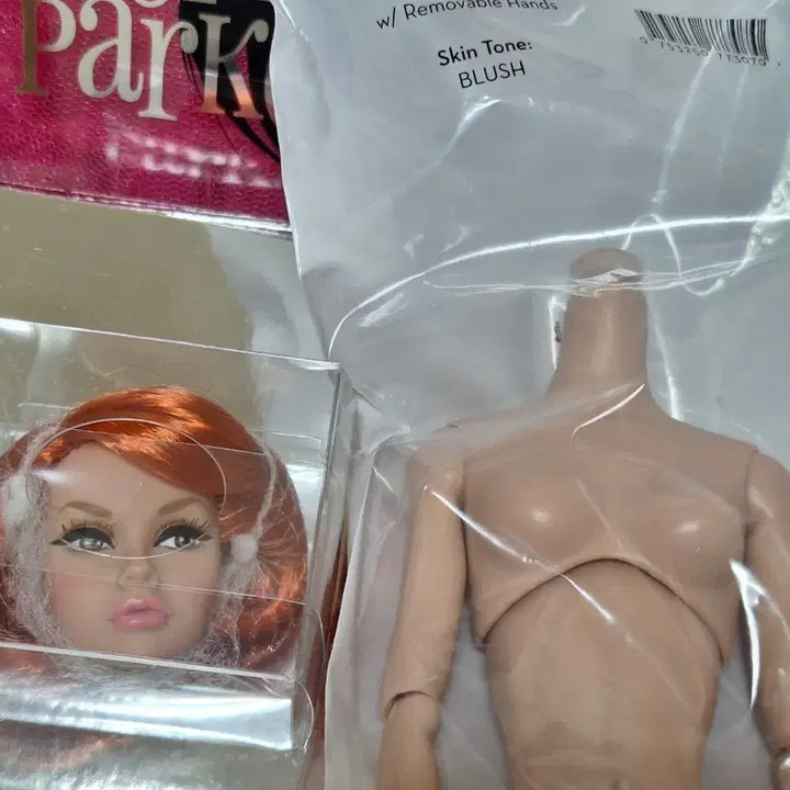 [BUNJANG] Popovy Dolls Headup Carroty Head &amp; Hairpiece Set / 포피파커 헤즈업 당근이 헤드 헤어피스