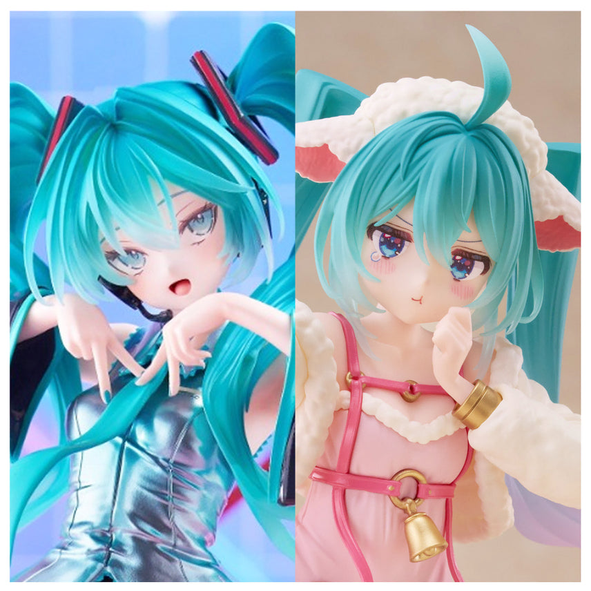 [BUNJANG] Hatsune Miku T-most &amp; Wonderland Wolf and the Seven Young Goats Set / (미개봉) 하츠네 미쿠 T-most &amp; 원더랜드 늑대와 일곱 마리 아기 염소 피규어 2종 일괄 세트