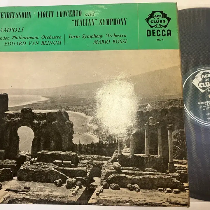 [BUNJANG] Alfredo Campoli - Mendelssohn Violin Concerto in E minor, Op. 64 Mono LP (Ace of Clubs) / 수입모노LP) 캄폴리- 멘델스존 바이올린 협주곡