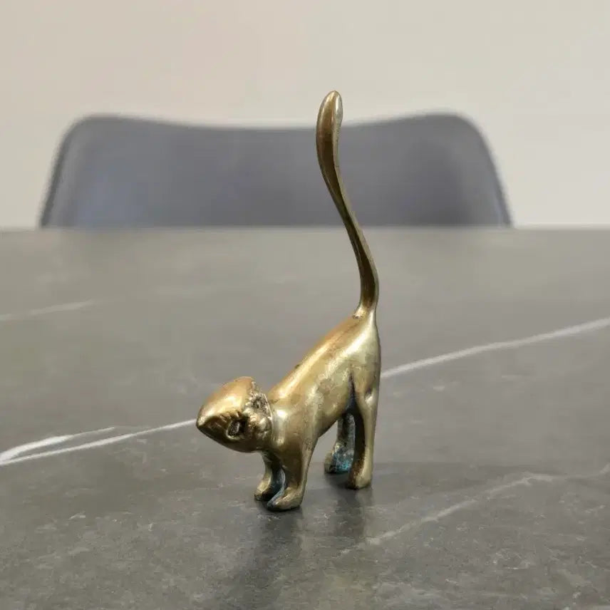 [BUNJANG] Brass Cat Ring Holder / 황동 고양이 반지 홀더