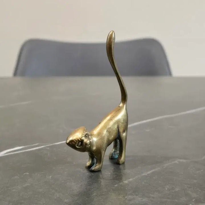 [BUNJANG] Brass Cat Ring Holder / 황동 고양이 반지 홀더