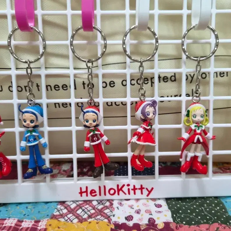 [BUNJANG] Ojamajo Doremi Christmas Keyring Set / 고전 꼬마마법사레미 오자마녀도레미 크리스마스 키링 6종