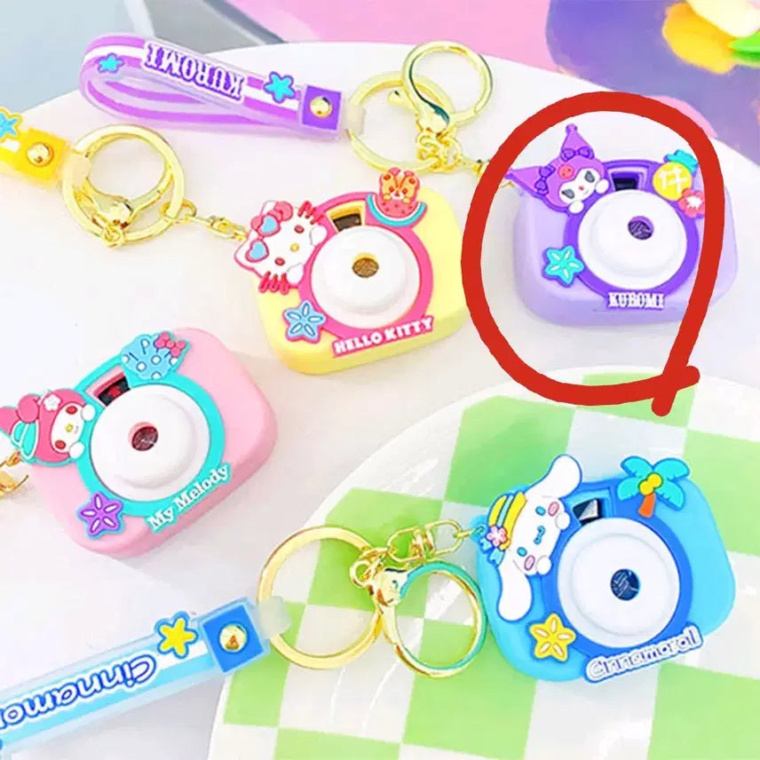 [BUNJANG] Sanrio Characters Projection Camera Keyring Tropical Kuromi / 산리오 캐릭터 프로젝션 카메라 키링 트로피칼  쿠로미
