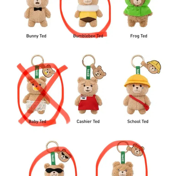 [BUNJANG] POP MART TED 2 Baby TED Plush Keychain (Sealed) / (박스미개봉) 팝마트 테드2 베이비 테드 인형 키링