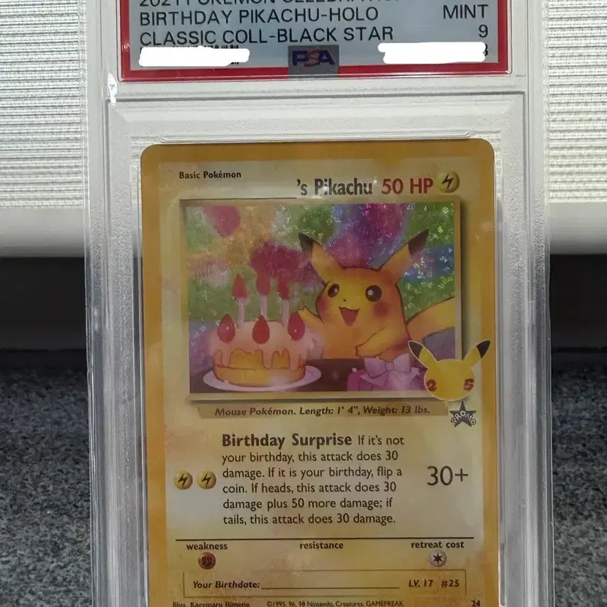 [BUNJANG] 25th Anniversary North American Birthday Pikachu Holo PSA 9 / 25주년 북미 생일 피카츄 홀로 PSA 9