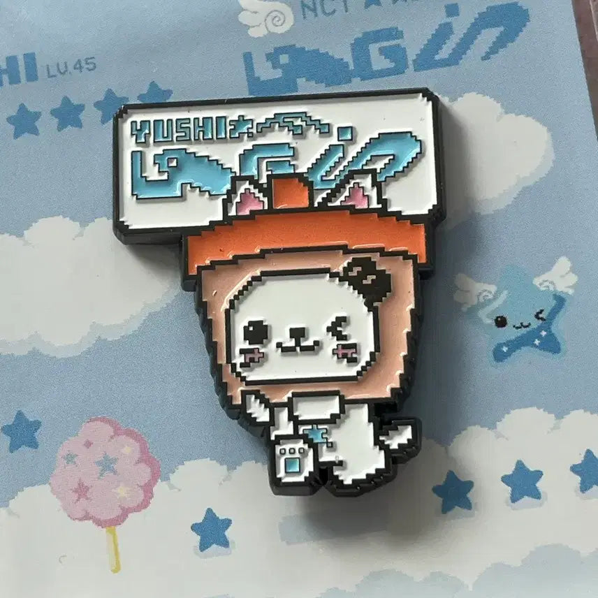 [BUNJANG] NCT WISH Yushi Bubble Cat Login Badge / 엔시티위시 유우시 버블냥 로그인 미개봉 배지 뱃지