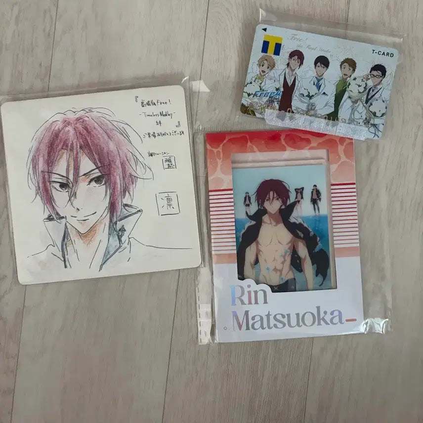 [BUNJANG] Matsuoka Rin Acrylic Card &amp; Transportation Card / 프리 free! 마츠오카 린 아크릴 카드+교통카드 등