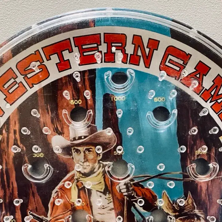 [BUNJANG] TOMIYAMA 1950s Western Game Pachinko Machine / 빈티지 일제 빠칭코 웨스턴 게임 1950년대 TOMIYAMA 고전완구 파친코 쇼와 레트로 소품 인테리어 핀볼