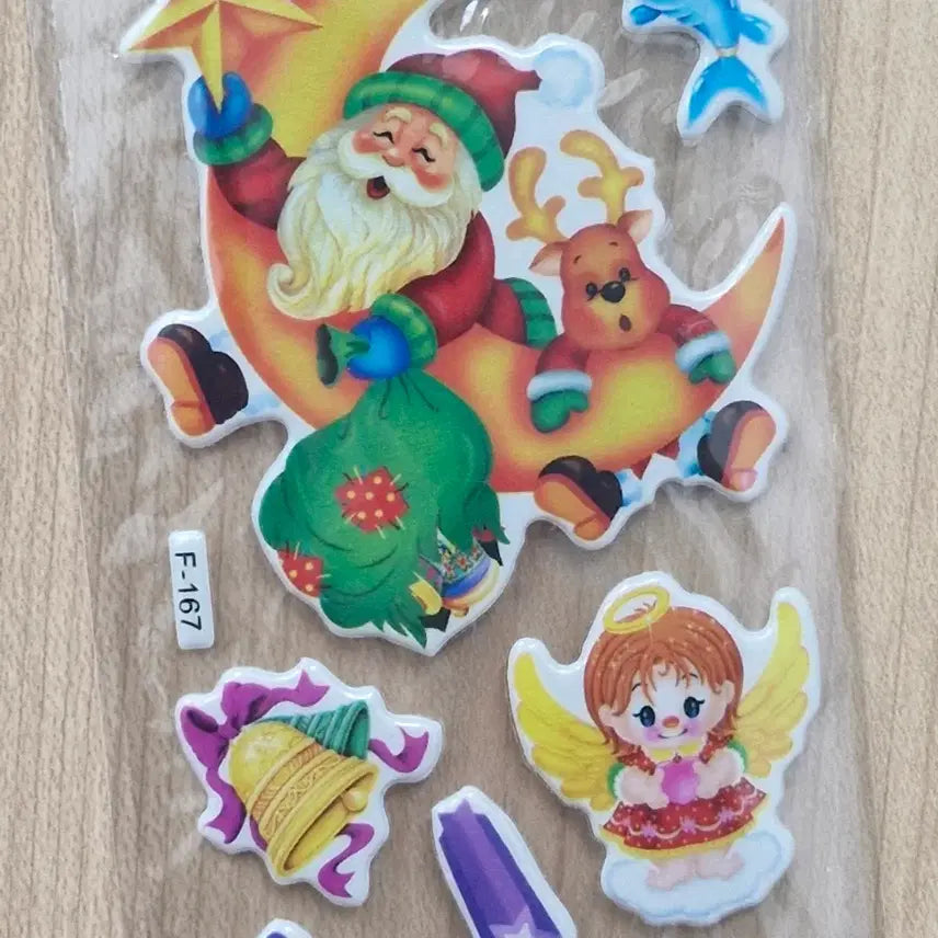 [BUNJANG] Vintage Christmas Santa Claus Angel Stickers / 고전문구 크리스마스 산타 천사 스티커