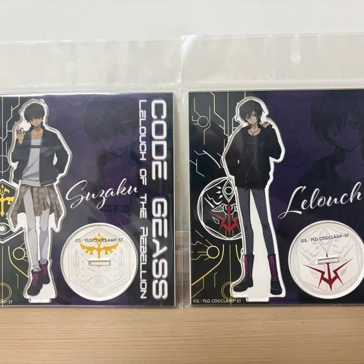 [BUNJANG] Code Geass Marui Collaboration Suzaku &amp; Lelouch Acrylic Stands (Bundle Set) / 코드기어스 마루이 콜라보 아크릴 스탠드 스자쿠, 를르슈 2종 일괄 판매