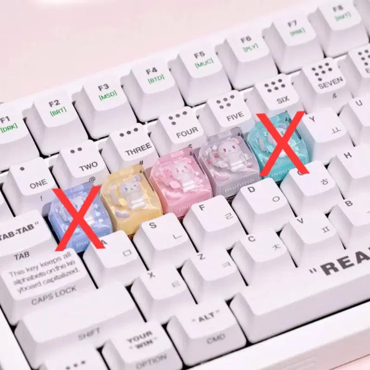 [BUNJANG] P.LAY.VE MMMM BABY MeMeMiMu Resin Keycap / 플레이브 MMMM BABY 므메미무 레진키캡 뫄 미므 므모