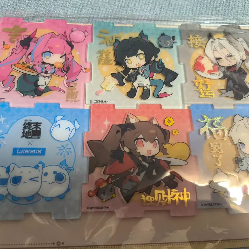 [BUNJANG] Arknights Endfield Lawson Collaboration Acrylic Coaster Set (6 Types) / 명일방주 엔드필드 로손편의점 콜라보 코스터6종 일괄
