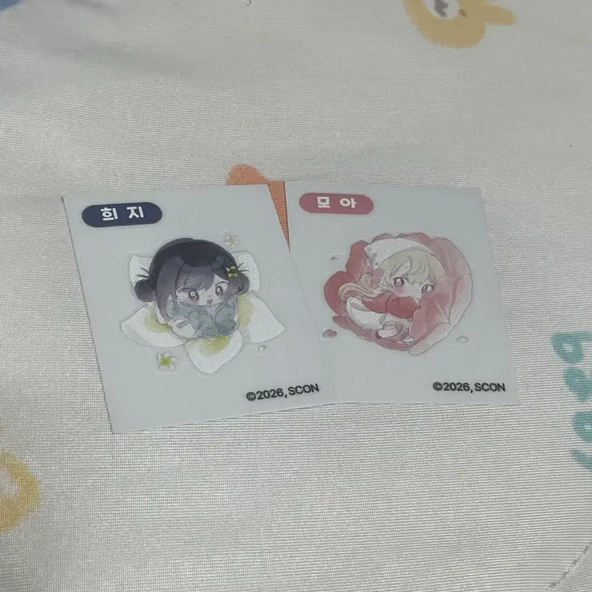 [BUNJANG] Michyu Spring Goods 2nd Gen Sticker Set (Moa, Heej) / 미츄 봄 굿즈 띠부실 ( 모아 . 희지 )