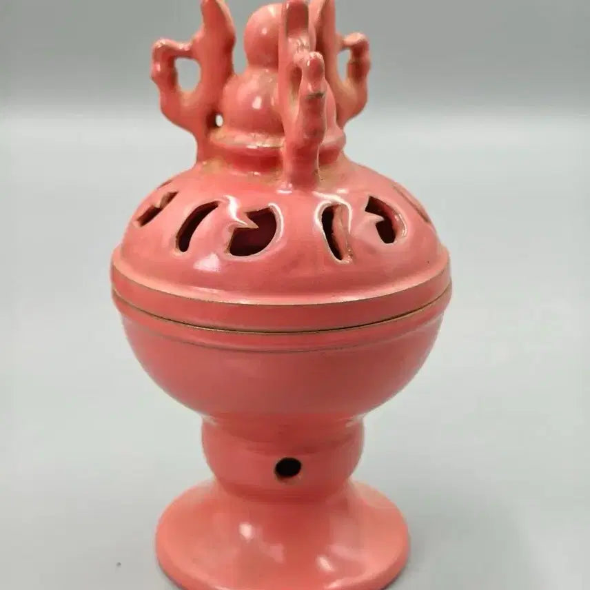 [BUNJANG] Chinese Celadon Porcelain Censer with Dragon and Pearl Motifs / 송 분홍유 투각 보주문 향로 중국도자기 골동품 고미술품 수집품
