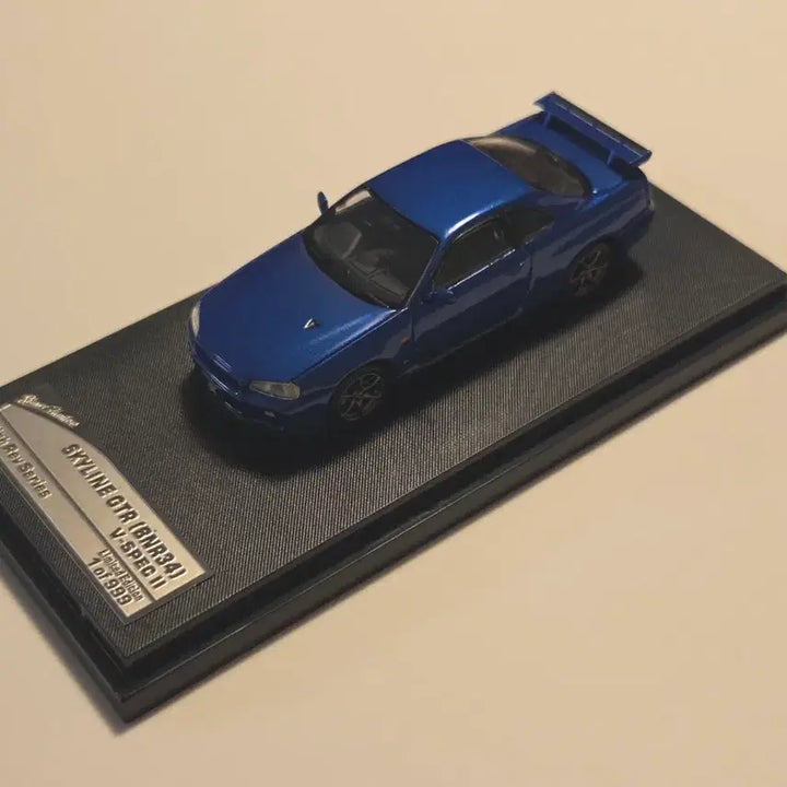 [BUNJANG] Stance Hunter Skyline GT-R Vspec II (BNR34) Bayside Blue 1/64 Diecast Model (Opened, Grade B) / (개봉품,B급) 스탠스헌터 스카이라인 GT-R Vspec II (BNR34) 베이사이드 블루 1/64 다이캐스트 모형