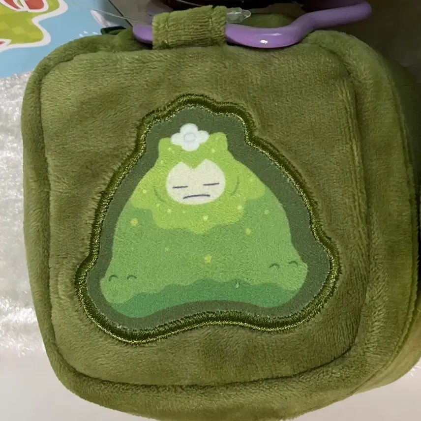 [BUNJANG] PocoPia Carabiner Square Pouch Snorlax / 포코피아 카라비너가 달린 스퀘어 파우치 잠만보