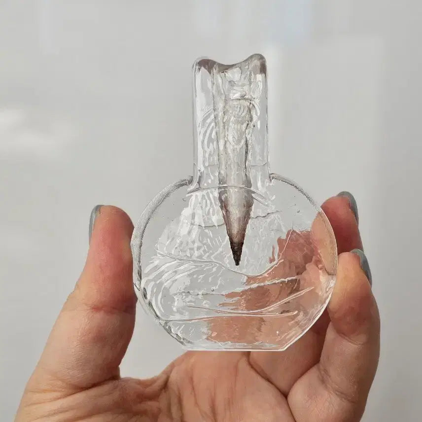 [BUNJANG] Vintage Transparent Glass Pen Holder, Bud Vase, Candlestick Holder / 빈티지 투명 유리 펜 홀더 한송이 화병 촛대