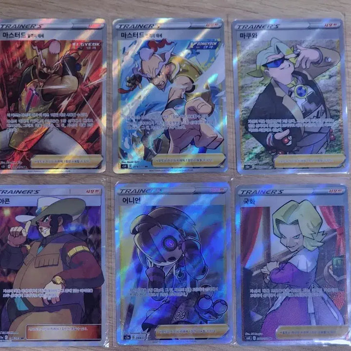 [BUNJANG] Pokemon Trainer Cards 6 Types Bundle Set / 포켓몬카드 트레이너 카드 앨범용 6종 일괄