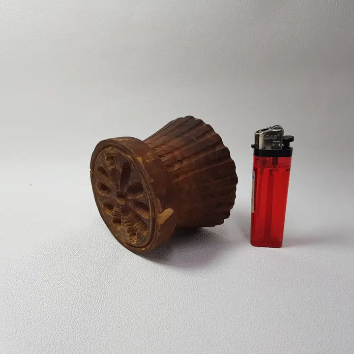 [BUNJANG] Traditional Wooden Tteuksal Flower Pattern Antique Folk Craft / 옛날 전통 목제 떡살 꽃문양 골동 민속품