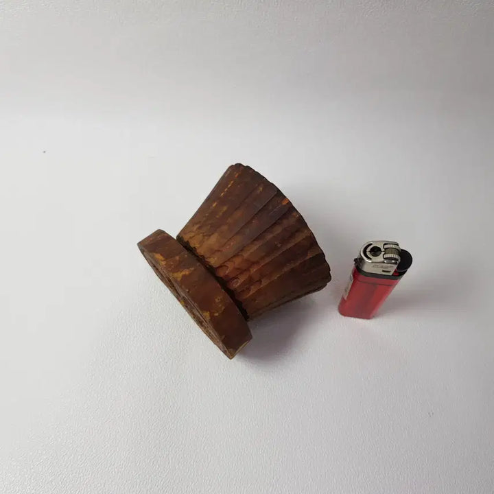 [BUNJANG] Traditional Wooden Tteuksal Flower Pattern Antique Folk Craft / 옛날 전통 목제 떡살 꽃문양 골동 민속품