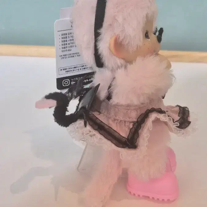 [BUNJANG] Custom Pink Devil Monchhichi Doll / 몬치치