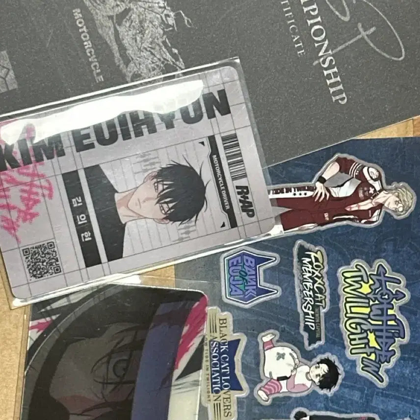 [BUNJANG] RIDE TWILIGHT Kim Eui-hyeon Certificate of Authenticity + Sticker Goods / 라이드 트와일라잇 김의현 라이선스 증명서 + 스티커 굿즈