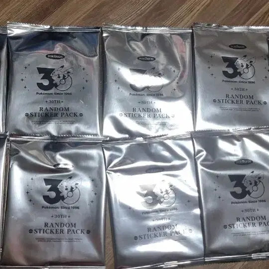 [BUNJANG] Pokemon 30th Anniversary Logo Stickers Sealed 60 Packs / 포켓몬스터30주년 로고스티커 미개봉 60팩 팜