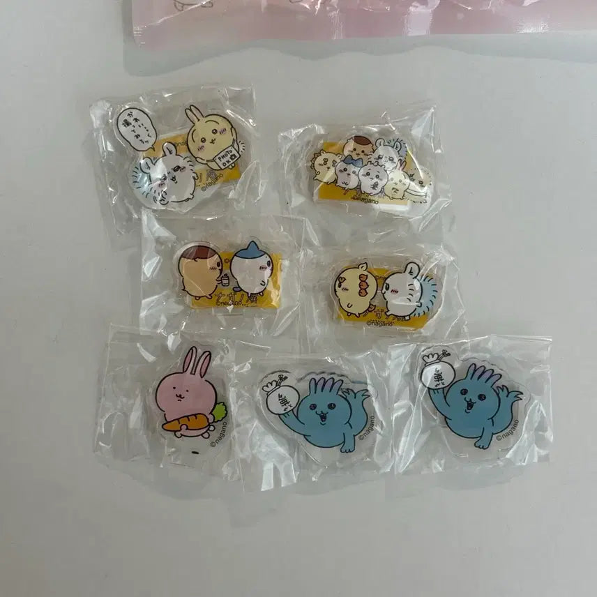 [BUNJANG] Nagano Market Nomukuma Chiikawa Acrylic Gacha Set (7 Types, Sealed) / 나가노마켓 농담곰 치이카와 아크릴 가챠 7종 일괄 (미개봉 새상품)