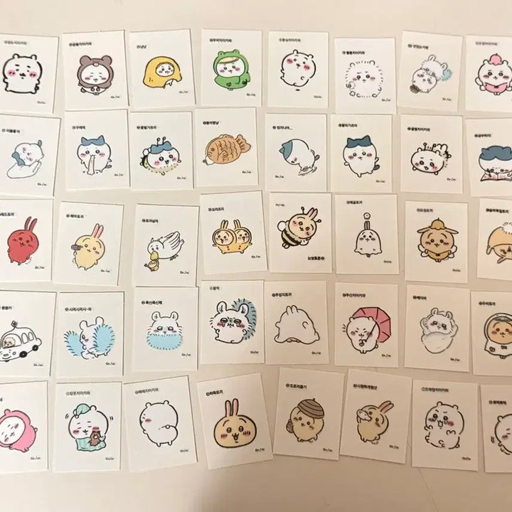 [BUNJANG] Chiikawa Secret Retro Sticker Bundle Set (40 pcs) / (수수료 포함) 치이카와 띠부씰 시크릿 레트로 스티커 40장 일괄