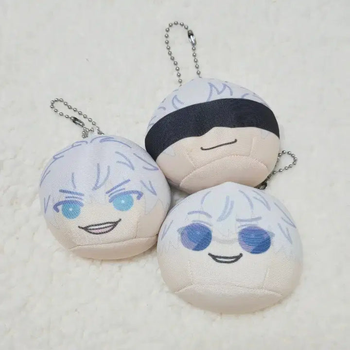 [BUNJANG] Jujutsu Kaisen Satoru Gojo Circular Keyring Bundle Set Plush / 주술회전 고죠 사토루 원형 키링 만쥬 회옥옥절 일괄 누이