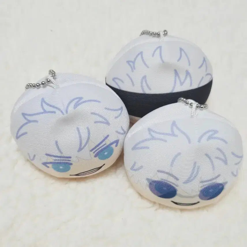 [BUNJANG] Jujutsu Kaisen Satoru Gojo Circular Keyring Bundle Set Plush / 주술회전 고죠 사토루 원형 키링 만쥬 회옥옥절 일괄 누이
