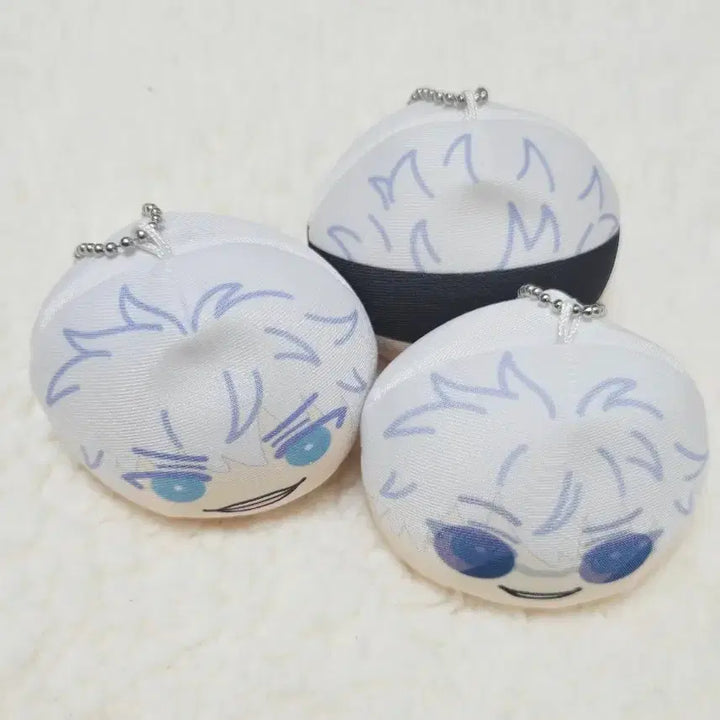 [BUNJANG] Jujutsu Kaisen Satoru Gojo Circular Keyring Bundle Set Plush / 주술회전 고죠 사토루 원형 키링 만쥬 회옥옥절 일괄 누이