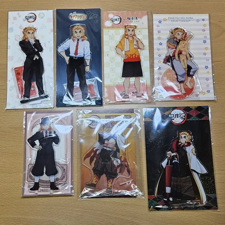 [BUNJANG] Demon Slayer Rengoku Acrylic Stand Set (7 Items, Sealed) / (미개봉) 귀멸의 칼날 렌고쿠 아크릴 스탠드 7점 일괄 귀멸제 크래프트홀릭 라쿠스파