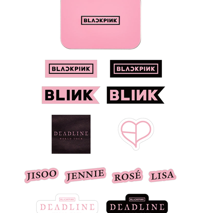 [BUNJANG] BLACKPINK DEADLINE TOUR Tin Case + Sticker Set / [DEADLINETOUR] BLACKPINK TIN CASE + STICKER SET 블랙핑크 틴케이스 스티커 세트