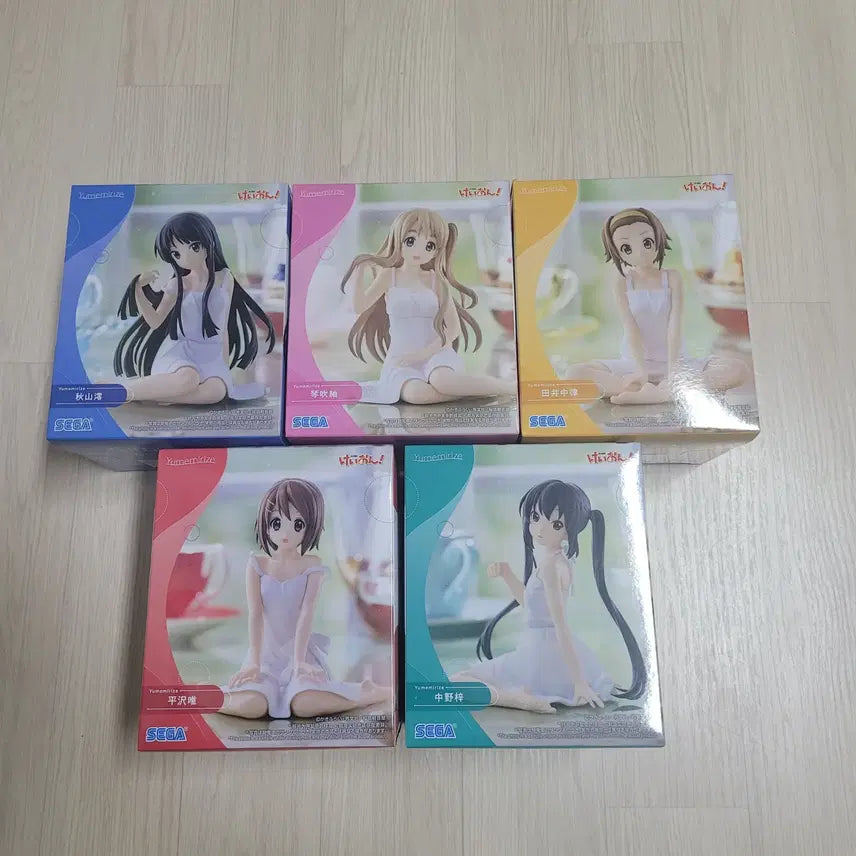 [BUNJANG] SEGA Yumemilz K-On! 5-Piece Figure Set (Sealed) / 미개봉 세가 유메미라이즈 케이온 5종 피규어