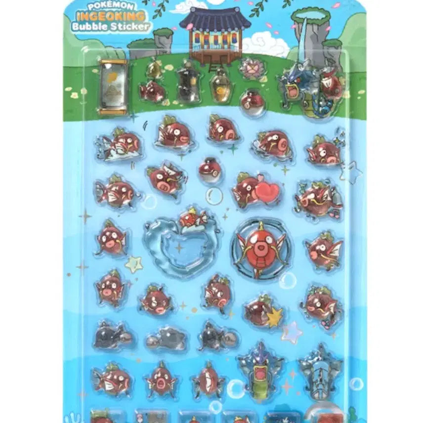 [BUNJANG] Pokemon Muryongdowon Pop-up Magikarp Bubble Sticker (Sealed) / 포켓몬 무릉도원 팝업 잉어킹 버블 스티커(미개봉)