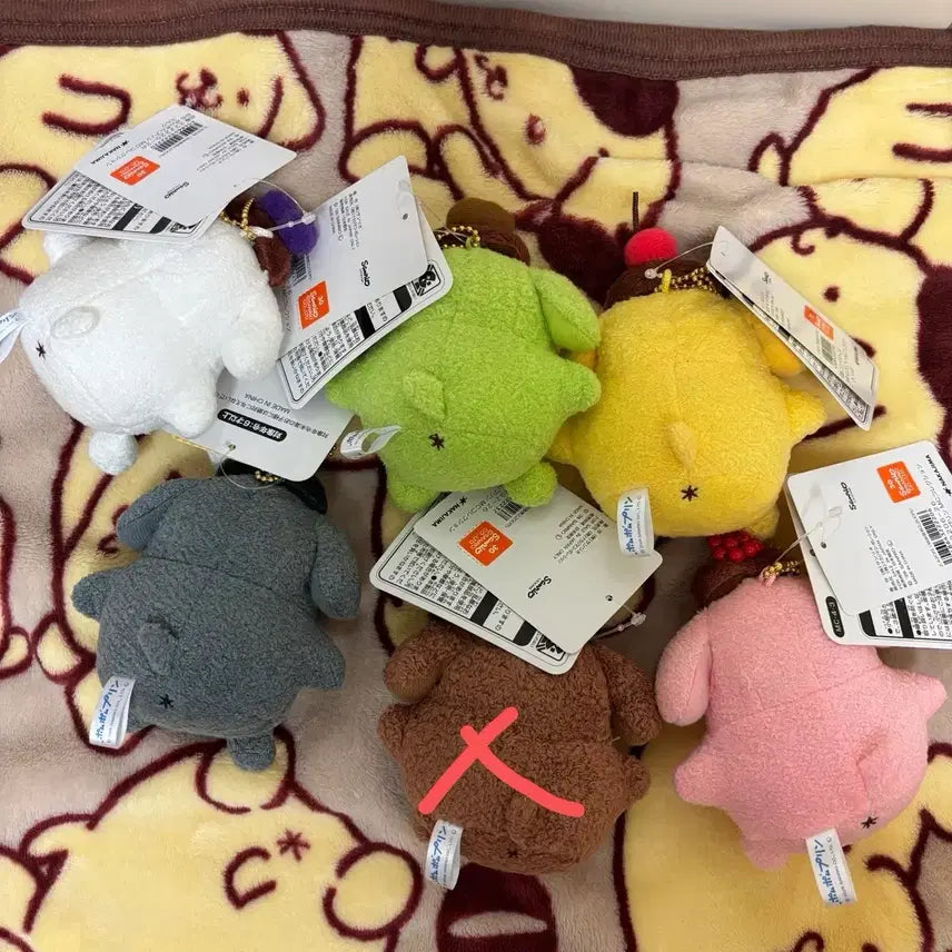 [BUNJANG] Sanrio Pompompurin 30th Anniversary Mascot Bundle Set / 폼폼푸린 30주년 마스코트 5개 일괄