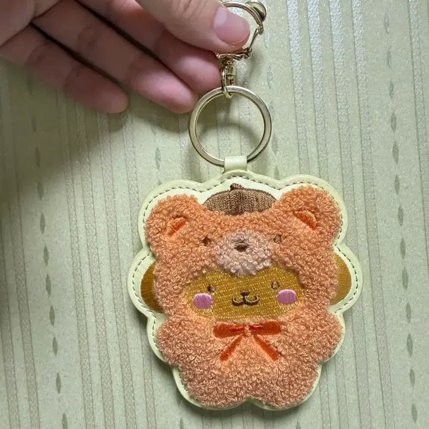 [BUNJANG] Pompompurin Bear Badge Keyring / 폼폼푸린 곰돌이 뱃지키링