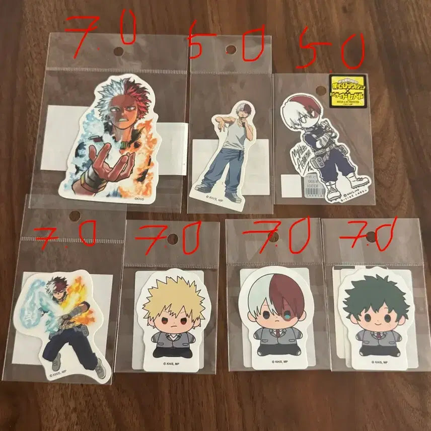[BUNJANG] My Hero Academia Todoroki &amp; Bakugo Sticker Set (Sealed) / [미개봉] 나히아 스티커 (쇼토&amp;바쿠고)