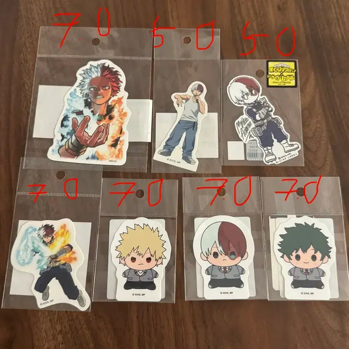 [BUNJANG] My Hero Academia Todoroki &amp; Bakugo Sticker Set (Sealed) / [미개봉] 나히아 스티커 (쇼토&amp;바쿠고)