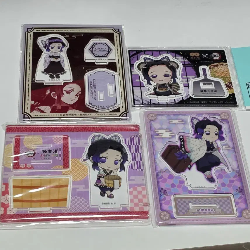 [BUNJANG] Demon Slayer Shinobu Acrylic Stand Set 4 Types / [택포,일괄]귀멸의 칼날 시노부 아크릴 스탠드 4종