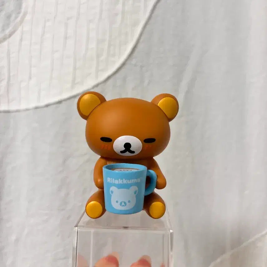 [BUNJANG] Rilakkuma Figure with Cup / 컵 든 볼터치 리락쿠마 라이프스타일 피규어