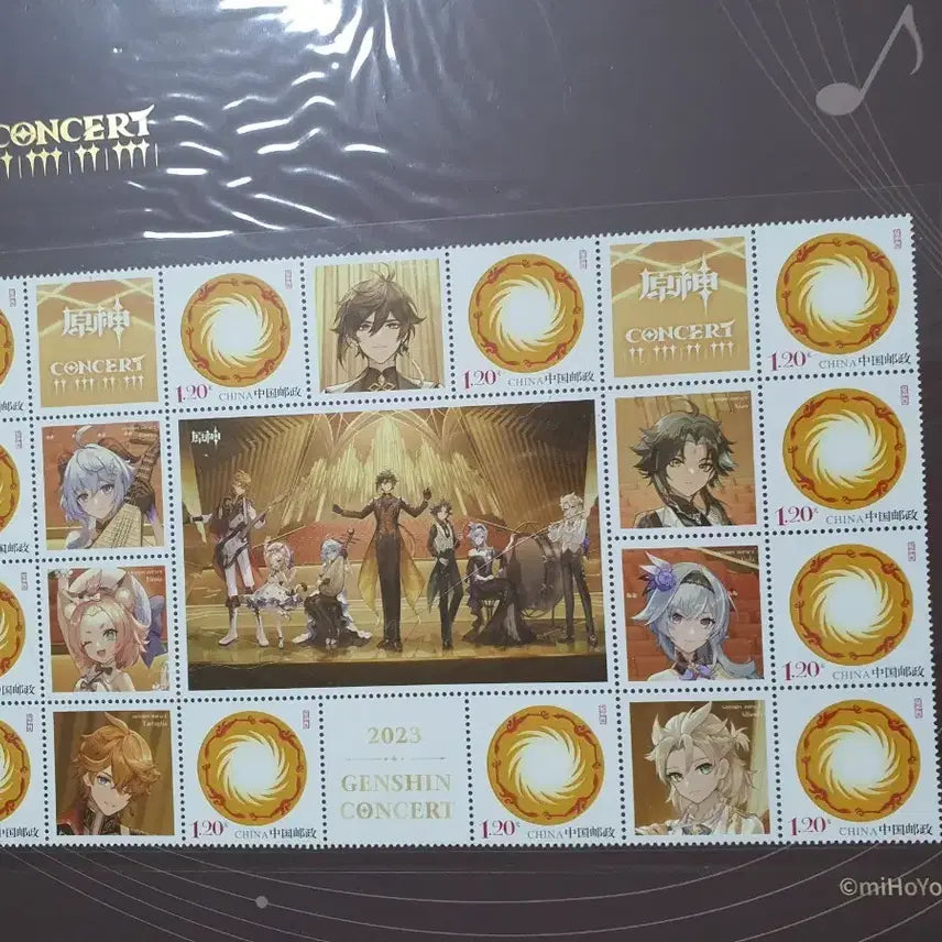 [BUNJANG] Genshin Concert Commemorative Stamp Set - Zhongli, Xiao, Ganyu / 원신 음악회 콘서트 우표 타오바오 특전 종려 소 감우 등