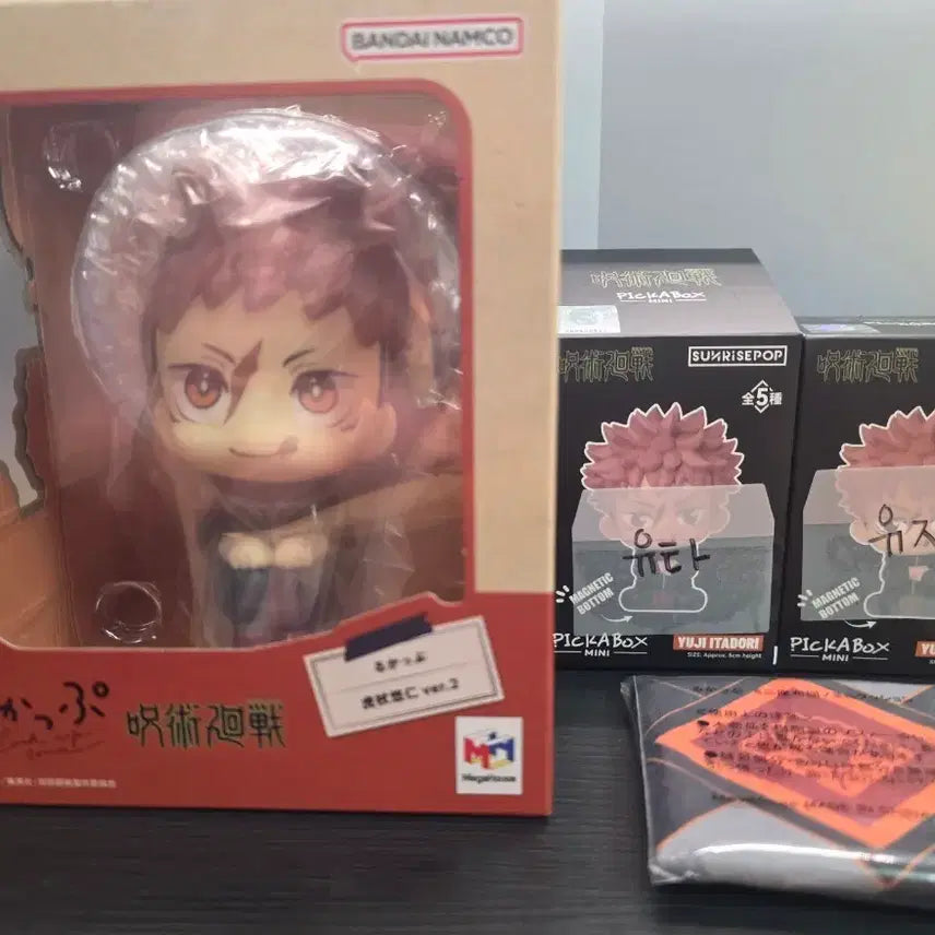 [BUNJANG] Jujutsu Kaisen Yuji Itadori Shie Kaiyu Lookup &amp; Sunrise Pop Figure Bundle Set (with POB) / [일괄판매]주술회전 이타도리 유지 사멸회유 룩업 (2탄)(특전o), 선라이즈팝 피규어 (유지,유타)